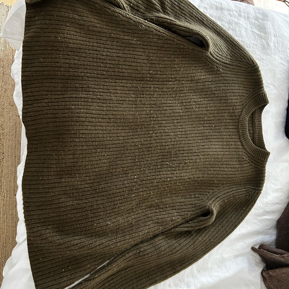Theory Olive Green cotton women’s sweater